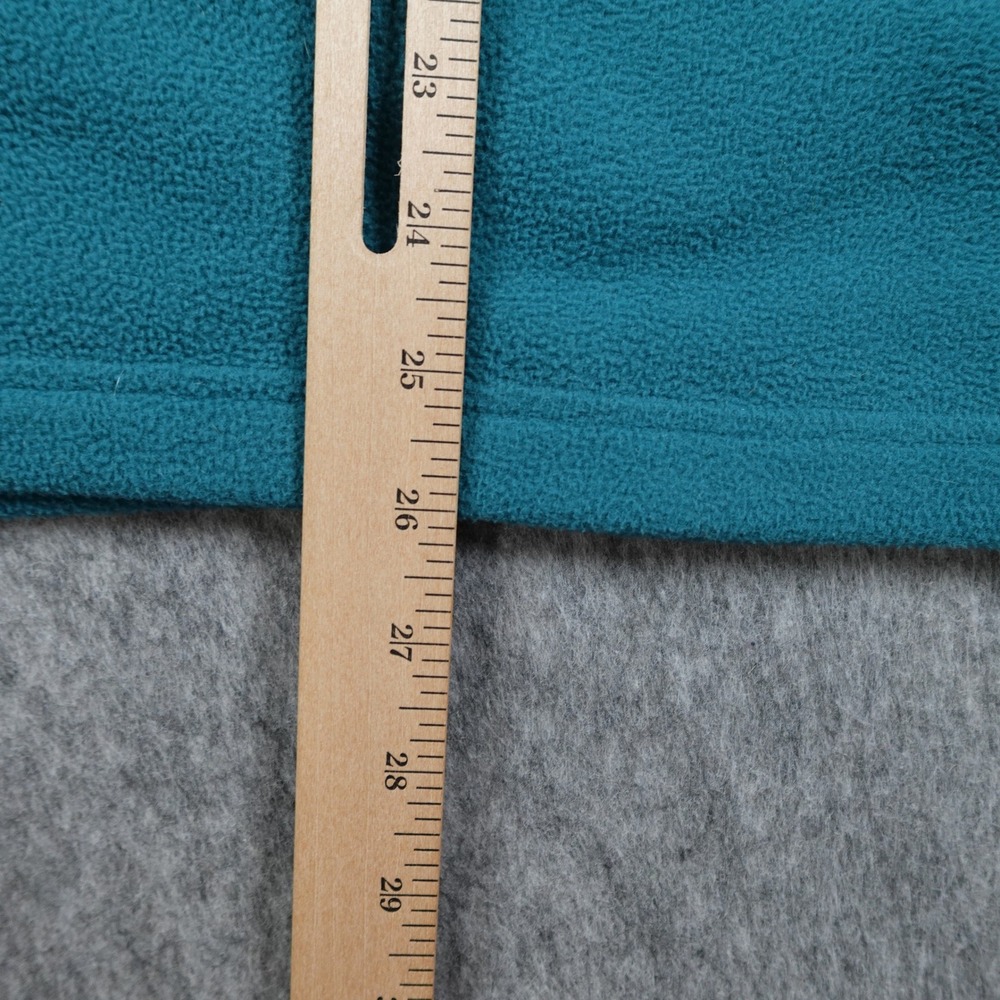 Adidas Hoodie Mens Small Teal 3 Stripes Teddy Fleece Hoodie Full Zip Turquois - Picture 9 of 10